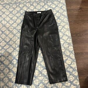 Aritzia black leather pants